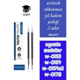 Writech Tükenmez Kalem Jel Yedeği 2 Adet Mavi Uyumlu Modeller W-0153 W-0154 W-0154A2 W-0178 - Çok Renkli - diğer