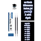 writech tükenmez kalem jel yedeği 2 adet siyah model w-0156 w-0157 w-0161 w-0163 w-0164 w-0171 w-099