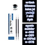 Writech Tükenmez Kalem Jel Yedeği 2 Adet Siyah Uyumlu Modeller W-0153 W-0154 W-0154A2 W-0178 - Çok Renkli - diğer