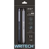 Wrıtech W-0156 Metal Up Siyah-Beyaz Gövde 0,7mm Mavi Jel Kalem - 2'li - Karışık - TÜKENMEZ - STANDART