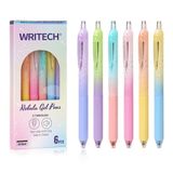 Wrıtech W-0163 Soft Grıp Nebula Sarı/Mavi Gövde Mavi Jel Kalem - 12'Li Kutu