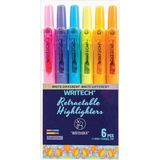 Wrıtech W-805S Basmalı Fosforlu Kalem Pastel 6 Renk - 6'Lı