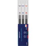 Wrıtech W-927 Basmalı Roller 0,5mm Kalem (Mavi-Siyah-Kırmızı) - 3'lü - TÜKENMEZ - STANDART - Karışık