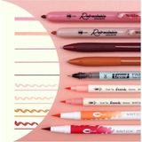 Wrıtech W-JK03-3 Dusk Kalem Seti (Kırmızı-Pembe) - 9'lu Set