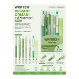 Writech W-VF-7 Vibrant Ormanı Kalem Seti Yeşil 7’li Paket
