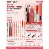 Writech W-WJ-RP Dusk Kırmızı-Pembe Kalem Seti 9’lu Kutulu Set