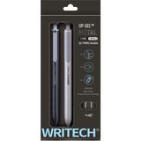 Writech Wrıtech W-0156 Metal Up Siyah-Beyaz Gövde 0,7mm Mavi Jel Kalem 2’li Set