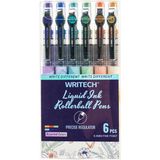 Writech Wrıtech W-501 Lıquıd Roller 6 Renk 0,5mm Kalem - 6'lı - Karışık - STANDART - TÜKENMEZ