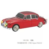Ws-596 Nostaljik Araba Görünümlü Bluetooth,Hafıza Kartı,Usb Bellek,Aux Ve Radyo Destekli Hoparlör Kırmızı
