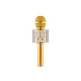 WS-858 Karaoke Mikrofon Aux Usb Ve Sd Kart Girişli Bluetooth Hoparlör Gold