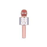 WS-858 Karaoke Mikrofon Aux Usb Ve Sd Kart Girişli Bluetooth Hoparlör Rose Gold