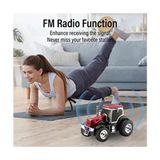 WS560 Şarjlı Klasik Traktör Araba Bluetooth Hoparlör Speaker Tws Fm Radyo Sd Kart USB Aux - Kırmızı