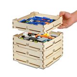 WSBXBB Lego için Kullanılan 4 Tepsi Sıralayıcı Elek Kutusu, Lego Blokları için Depolama Sıralayıcı Tuğla, Lego Severler için Hediye, Gençler ve Yetişkinler için Hediye, 3 Farklı Boyut Sıralayıcısı
