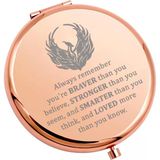 WSNANG Phoenix Makyaj Aynası Yükselen Phoenix Hediyeleri Phoenix Kuş Cep Ayna İlham Yeniden Doğuş Hediyesi Phoenix Lover Hediyeler (Phoenix Ayna)