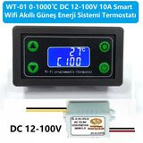 Wt-01 Smart Wifi Dc12-100V 1000C Güneş Paneli Termostat-Timer