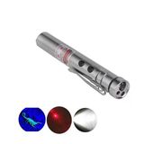 Wt-170 3 Ü 1 Arada Cep Feneri - Led Işık + Ultraviyole (Uv) + Lazer Çok Amaçlı Mini Fener