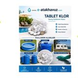 WTR Prefabrik Havuz İçin 56LIK Tablet Klor - Mini Form 500 Gr Paket Güçlü Dezenfeksiyon Etkisi