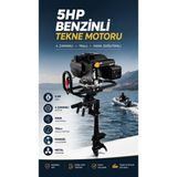 Wüber Pro 5 Hp Ultra Yüksek Performanslı 4 Zamanlı Benzinli Deniz Tekne Motoru