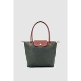 Wuclo Liros Çıtçıt Kapak ve Fermuar Kapamalı Katlanabilir Büyük Boy Tote Omuz Çantası Haki-Taba - 33 x 26 x 12 cm - Haki - Taba