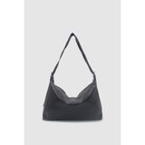 Wuclo Rolyn Ayarlanabilir Askılı Yumuşak Formlu Hobo Kadın El, Kol ve Omuz Çantası Siyah - 40 x 22 x 10 cm