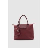 Wuclo Urbel Kapak Detaylı Cüzdanlı Çapraz Askılı El, Kol ve Omuz Çantası Bordo - 40 x 27 x 15 cm