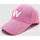 Wuclo W Nakışlı Ayarlanabilir Unisex Spor, Günlük ve Outdoor Şapka / Kep Pembe