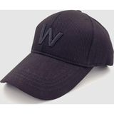 Wuclo W Nakışlı Ayarlanabilir Unisex Spor, Günlük ve Outdoor Şapka / Kep Siyah