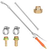 WUDIALIEN Tüm Metal 44 İnç Yedek Püskürtme Çubuğu, 1/4 "ve 3/8" Pirinç Diken Püskürtme Çubuğu Değiştirme Dahili Kapatma Vanası Paslanmaz Çelik Püskürtme Değneği. (Tüm Metal 44 '' Püskürtücü Değnek)