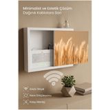 wudie Dekoratif Sürgülü Ahşap Wifi Kutusu Priz Sigorta Kutusu Saklama Duvar Tipi Modem Kablo Gizleme