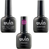 Wula Kalıcı Oje Kurutucu Set - Top Coat - Primer - Base Coat 10 ml
