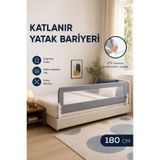 Wumboo 180x 66 Yatak Bariyeri- Çocuk Yatak Bariyeri, Yatak Korkuluğu, Açılır mekanizmali Yatak Bariyeri