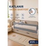 Wumboo 205 cm Yatak Bariyeri- Çocuk Yatak Bariyeri, Yatak Korkuluğu, Açılır mekanizmali Yatak Bariyeri