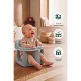 Wumboo Gri Bebek Banyo Oturağı -Mama Oturağı Vakum Tabanlı Ergonomik Oturak Eğlenceli Figürlerle