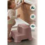 Wumboo Kaydırmaz Çocuk Basamağı - Çift Katlı Banyo Merdiven Yükseltici Bebek Basamağı -Pembe