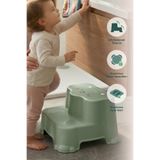 Wumboo Kaydırmaz Çocuk Basamağı - Çift Katlı Banyo Merdiven Yükseltici Bebek Basamağı -Yeşil