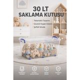 Wumboo Tekerlekli 30 Litre Oyuncak Saklama Kutusu, Oyuncak Düzenleyici-Çocuk Odası Düzenleyici Organizer