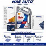 Wunder Fiat Albea 1.3 Multijet / Fiat Palio 1.3 Multijet Periyodik Bakım Seti Bosch P9256 Yağ Filtresi Shell Helix Extra 10W-40