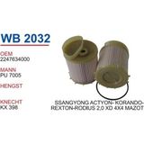 Wunder WB2032 YAKIT FİLTRESİ SSANGYONG ACTYON-KORANDO-REXTON-RODİUS 2.0 XDİ 4X4