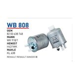Wunder Wb808 Oem 8200638748 Renault kangoo III Otomobil yakıt filtre dizel fuel filter diesel