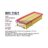 WUNDER WH116 HAVA FİLTRESİ - VOLKSWAGEN GOLF V 1.9-2.0 - CADDY 1.