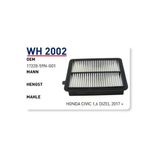 Wunder Wh2002 Hava Filtresi - Honda Civic 1,6 Dizel 2017 - Uyumlu