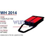 WUNDER WH2014 HAVA FİLTRESİ - HONDA CiViC V-TEC HB - (ÇANTA FiLTR