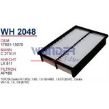 WUNDER WH2048 HAVA FİLTRESİ - TOYOTA Corolla Uyumlu 1.6 i