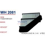WUNDER WH2081 HAVA FİLTRESİ - HONDA CİVİC IX ,1.4 İ V-TEC 2012/02