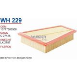 Wunder WH229 Hava Filtresi - Bmw 5 [F10-F11] X1 - Z4 Uyumlu Üçgen Filtre Benzinli