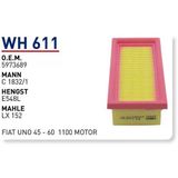 WUNDER WH611 HAVA FİLTRESİ - FiAT UNO 45 - 60 1100 MOTOR