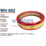 WUNDER WH652 HAVA FİLTRESİ - FiAT PUNTO II 1.2 99- DOBLO 1.2 BENZ