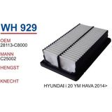 Wunder WH929 Hava Filtresi Hyundai I20 2014> Uyumlu Yeni Model