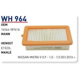 WUNDER WH964 HAVA FİLTRESİ - NİSSAN MİCRA V 0,9 - 1,0 - 1,5 DCİ 2