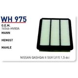 Wunder WH975 Nissan Qashqai II Suv J11 1.5 Dci 540125935 Hava Filtresi